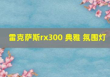 雷克萨斯rx300 典雅 氛围灯